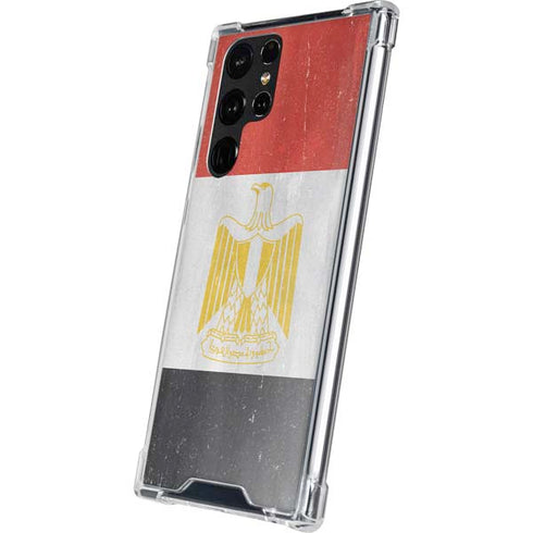 Egypt Flag Distressed Galaxy S22 Ultra Clear Case